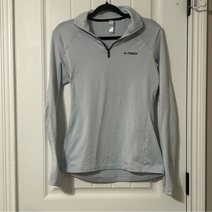 Adidas Running Athletic Long Sleeve Quarter Zip Top